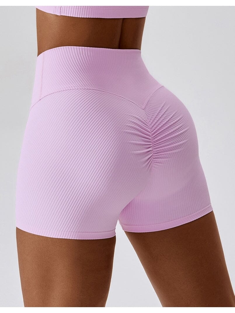 Short Court Plissé Push Up - Sport Shorts helankezatrening.com sa Rose