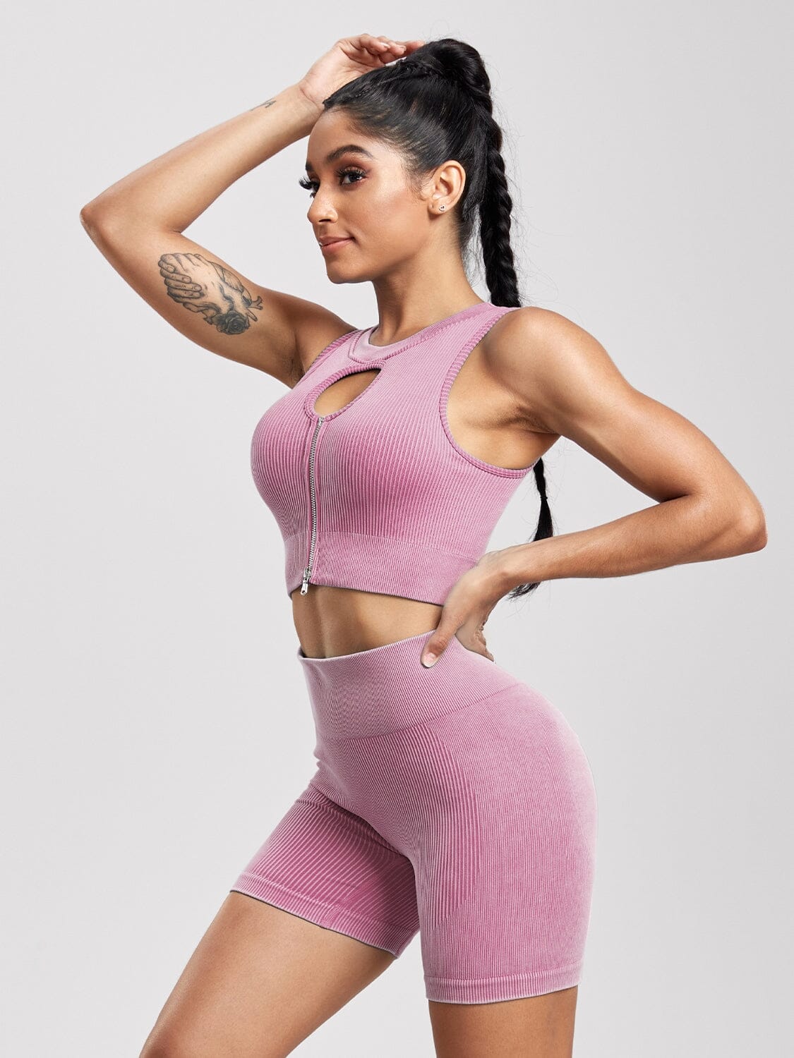 Short et Brassière Sport, Ensemble Ensemble Sport helankezatrening.com sa Rose clair