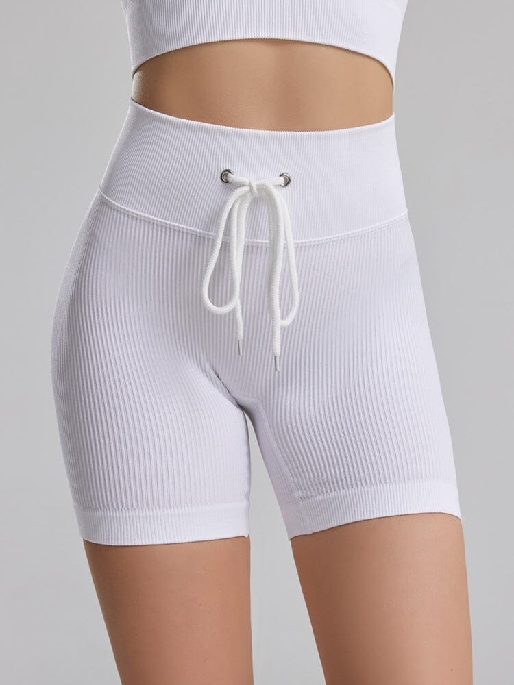 Short Plissé Sport Shorts helankezatrening.com sa Blanc