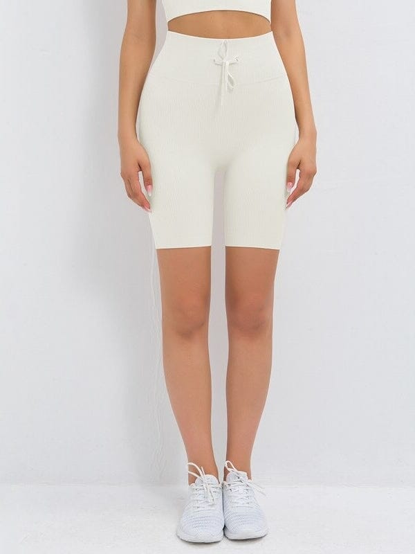 Short Sport Côtelé Shorts helankezatrening.com : Legging Femme | Vêtements de Sport sa Blanc