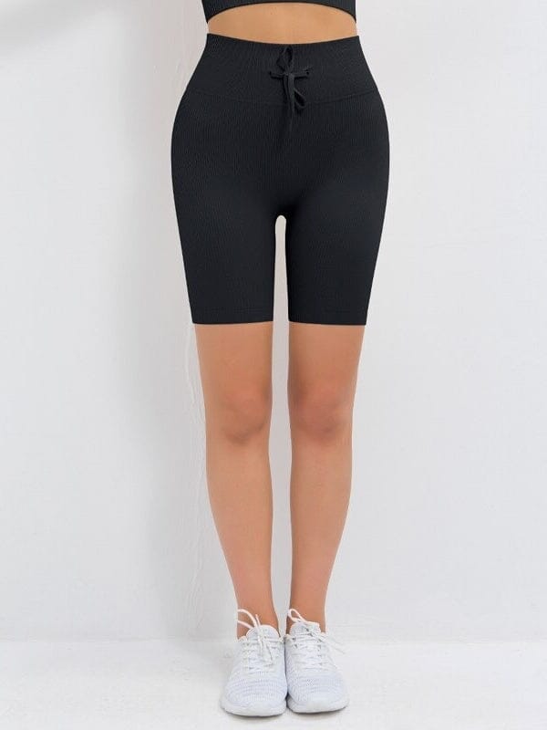 Short Sport Côtelé Shorts helankezatrening.com : Legging Femme | Vêtements de Sport sa Noir