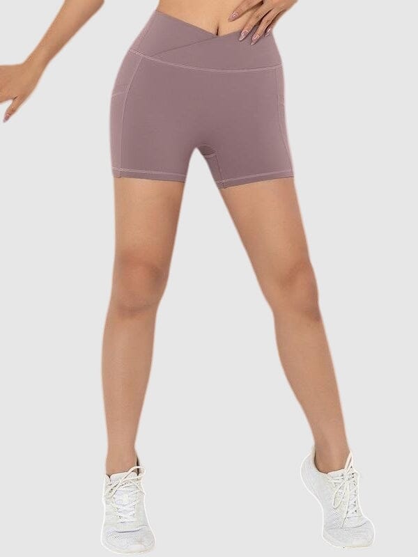 Short Sport Court Poches Shorts helankezatrening.com XS Violet grisé