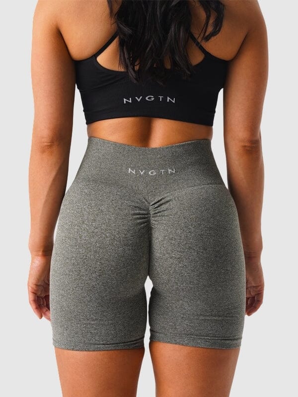 Short Sport Moulant Sans Couture Shorts helankezatrening.com XS Gris sombre