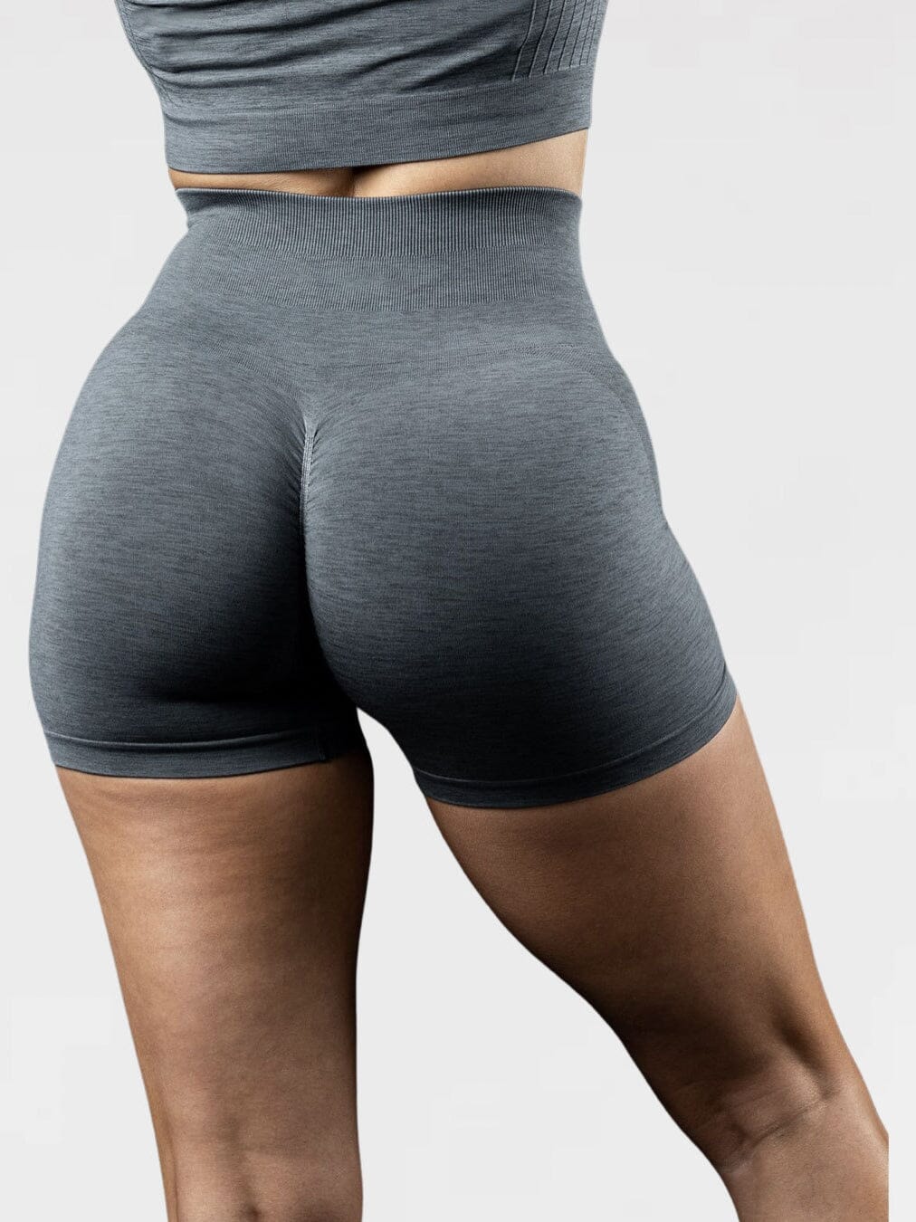Short Sport Sans Couture Push Up Shorts helankezatrening.com sa Gris foncé