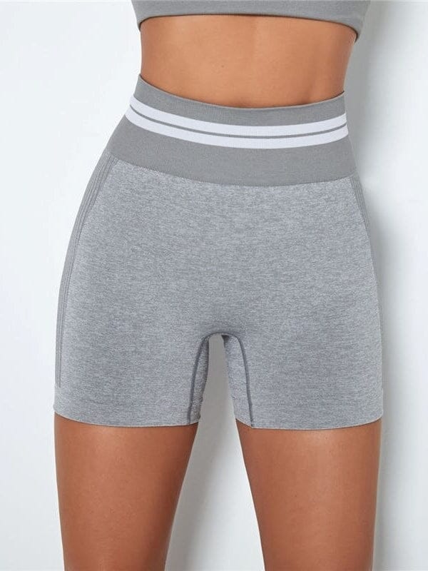 Short Sport Sans Couture Shorts helankezatrening.com : Legging Femme | Vêtements de Sport sa Gris