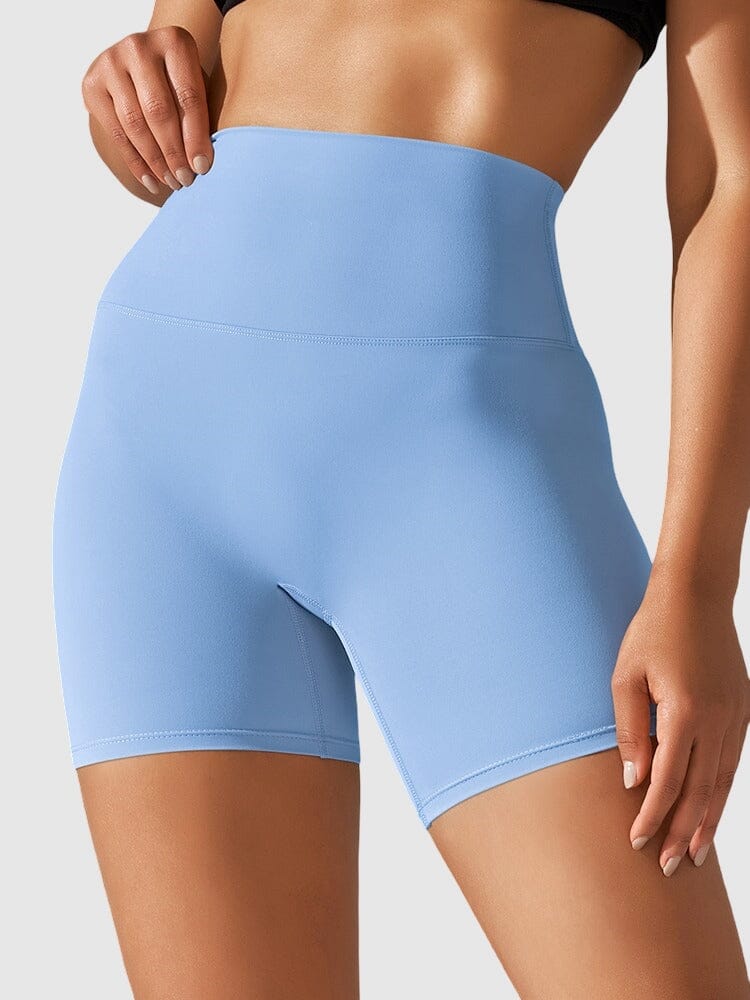 Short Sport Taille Haute Ferme Shorts helankezatrening.com XS Bleu ciel