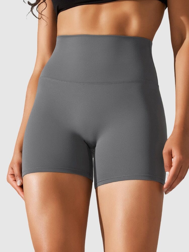 Short Sport Taille Haute Ferme Shorts helankezatrening.com XS Gris foncé