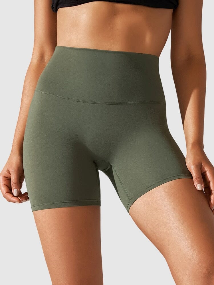 Short Sport Taille Haute Ferme Shorts helankezatrening.com XS Olive