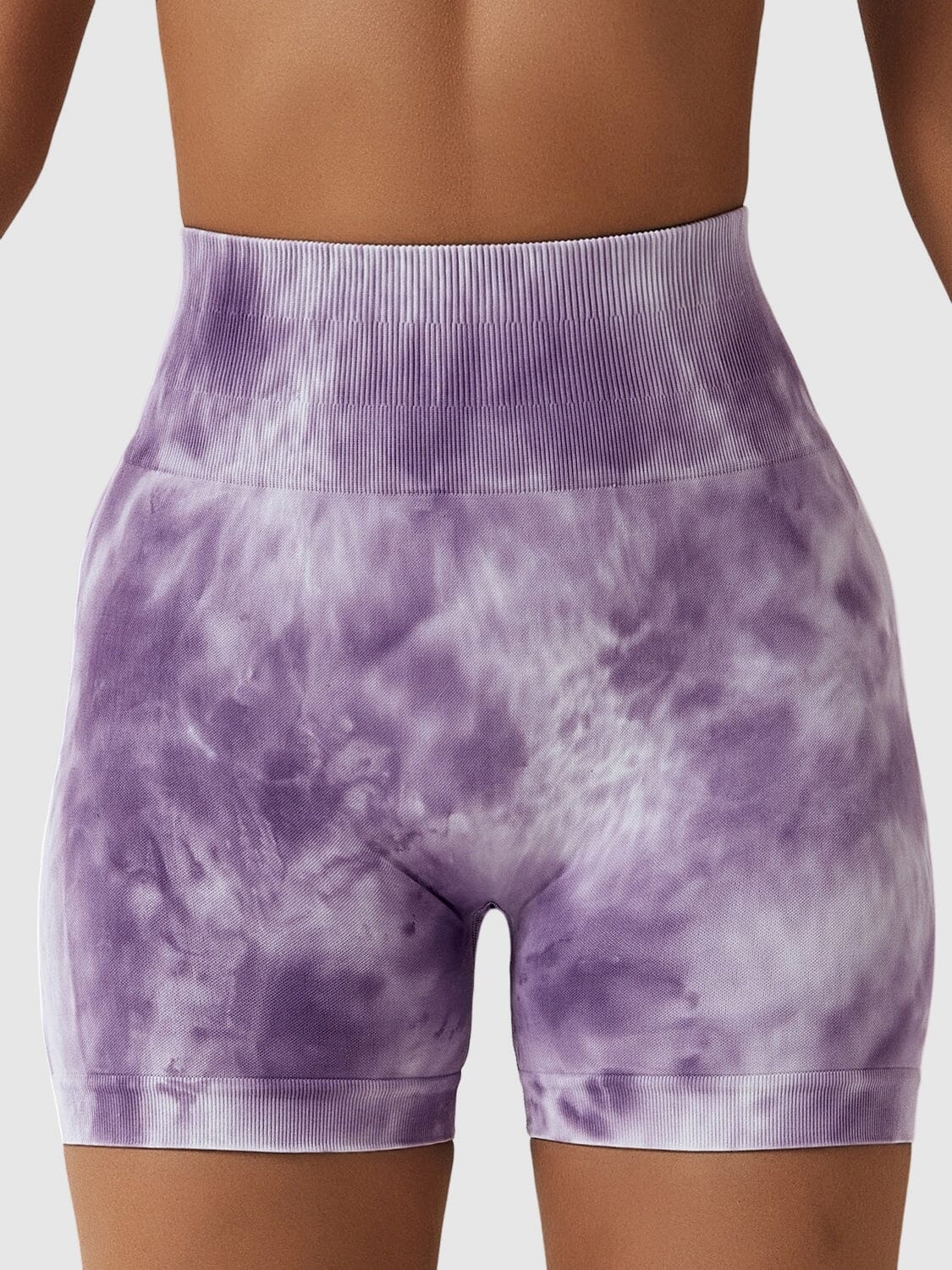 Short Sport Taille Haute Push Up Imprimé Shorts helankezatrening.com sa Violet