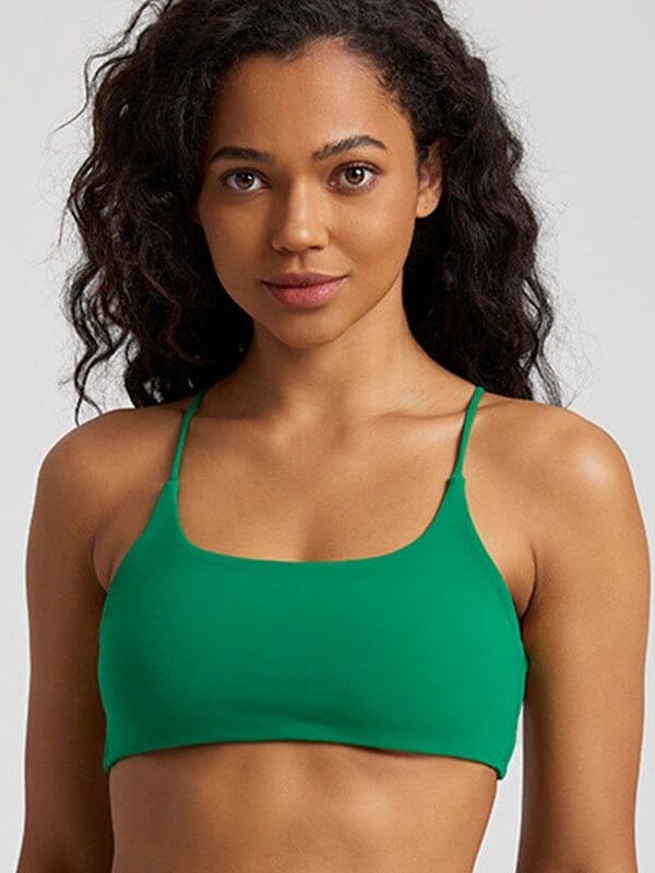 Soutien-Gorge Sport Bretelles Fines Croisées Soutien-gorge sport helankezatrening.com sa Vert