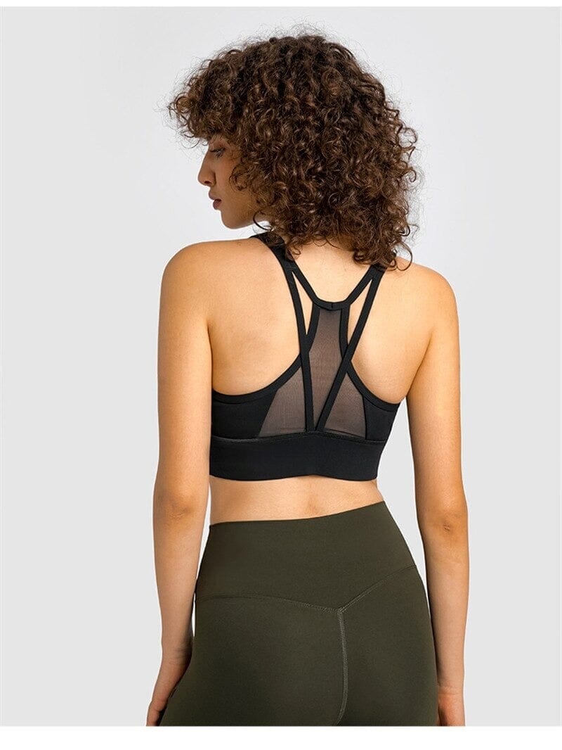 Soutien-Gorge Sport Dos Nageur Maille Soutien-gorge sport helankezatrening.com : Legging Femme | Vêtements de Sport XS Noir