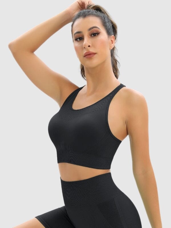 Soutien-Gorge Sport Sans Couture Dos Nageur Soutien-gorge sport helankezatrening.com : Legging Femme | Vêtements de Sport sa Noir