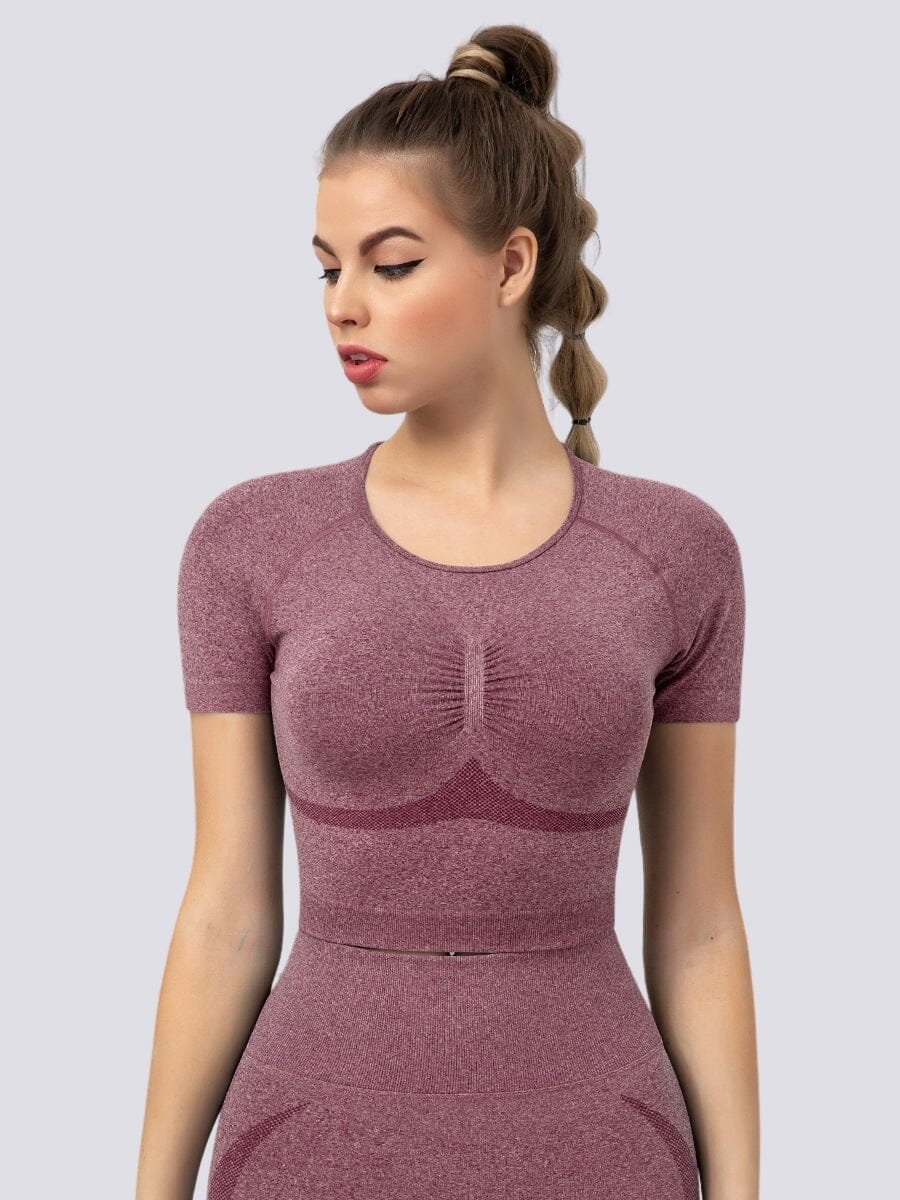 T-Shirt Push Up Sport T-Shirt helankezatrening.com sa Bordeaux