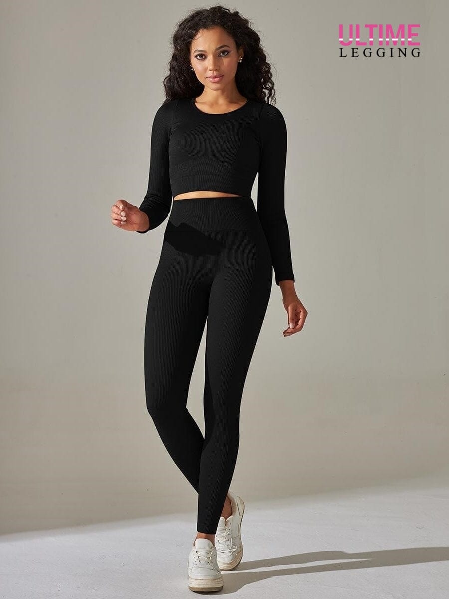 Tenue Sport Push Up - Ultime-Legging Ensemble Sport helankezatrening.com sa Noir