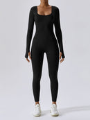 Combinaison Fitness Manches Longues Combinaison sport helankezatrening.com sa Noir