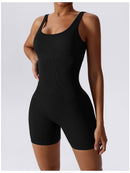 Combinaison Short Fitness Combinaison sport helankezatrening.com sa Noir