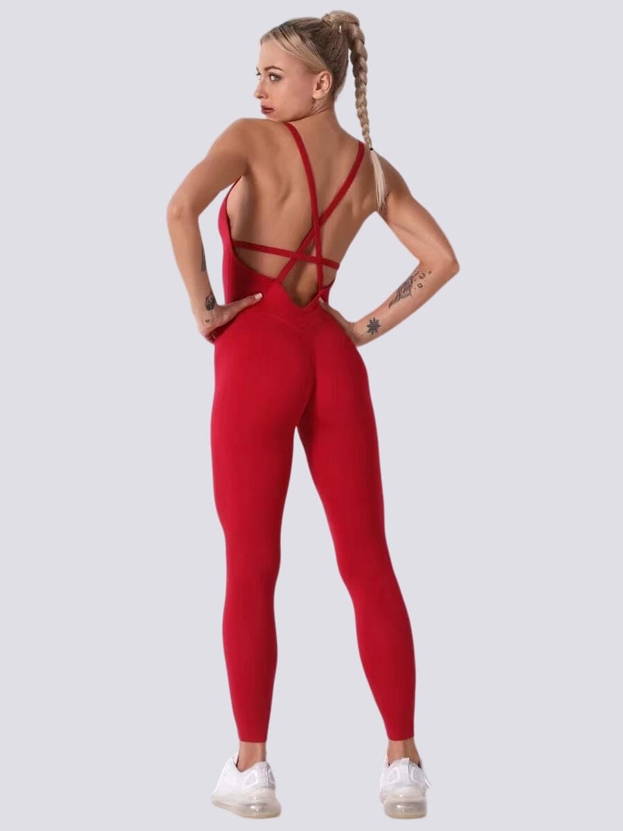 Combinaison Sport Sculptante Combinaison sport Ultime-Legging sa Rouge