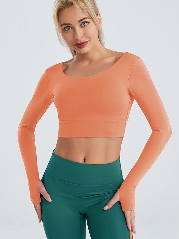 Crop Top Fitness - Sully Crop Top helankezatrening.com sa Orange