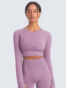 Crop Top Sport Moulant Crop Top helankezatrening.com : Legging Femme | Vêtements de Sport sa Violet