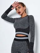 Crop Top Sport Sans Couture Crop Top helankezatrening.com : Legging Femme | Vêtements de Sport XS Noir