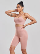 Ensemble Push Up, Sport Short Long Ensemble Sport helankezatrening.com sa Rose 