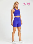 Ensemble Short Fitness - Ultime-Legging Ensemble Sport helankezatrening.com sa Bleu