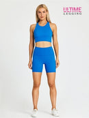 Ensemble Short Fitness - Ultime-Legging Ensemble Sport helankezatrening.com sa Bleu clair