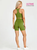 Ensemble Short Fitness - Ultime-Legging Ensemble Sport helankezatrening.com sa Olive