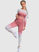 Ensemble Sport Dégradé - QueenFit Ensemble Sport helankezatrening.com : Legging Femme | Vêtements de Sport sa Rose/Blanc