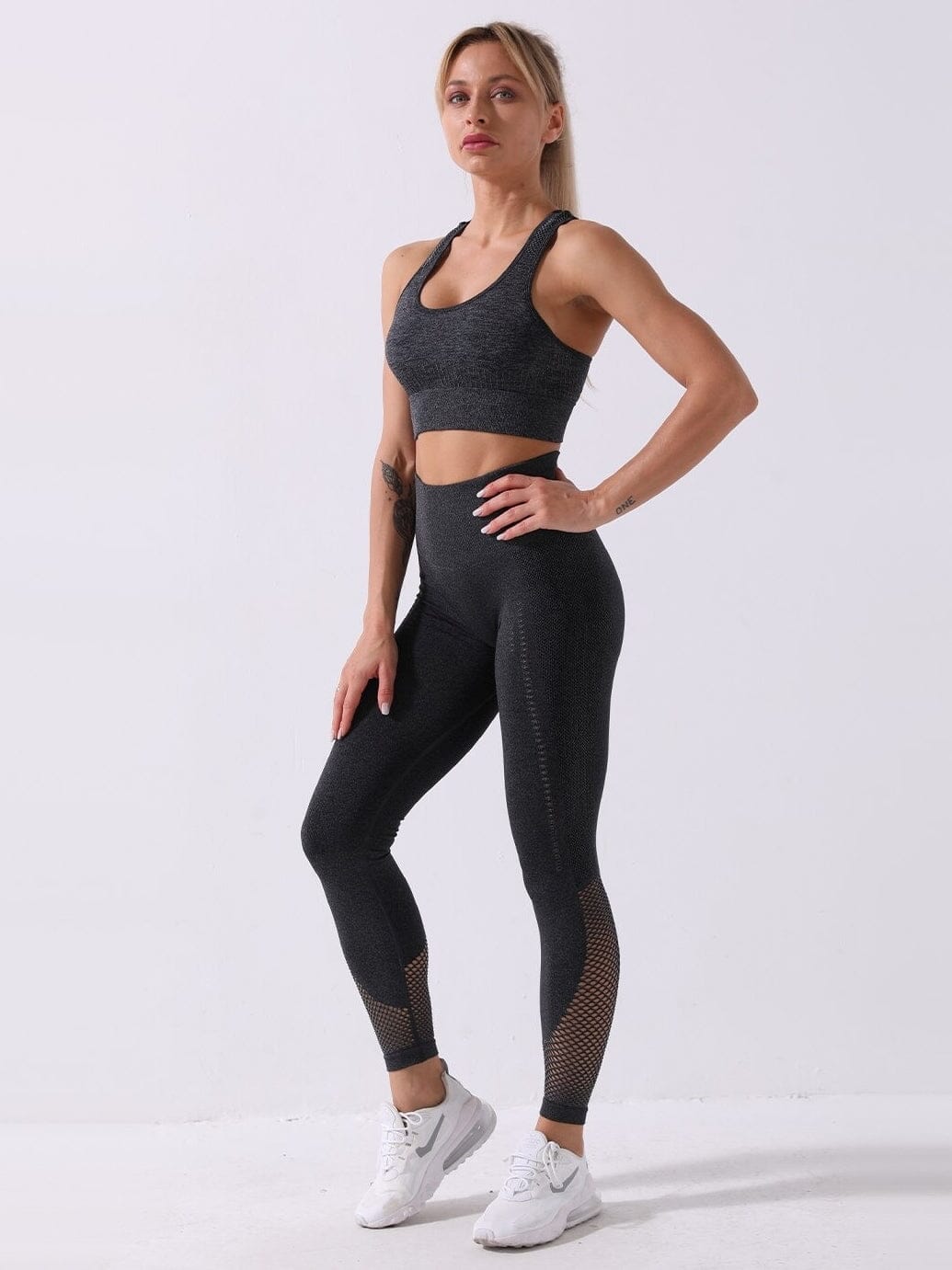 Ensemble Sport Maille Sans Couture Ensemble Sport helankezatrening.com : Legging Femme | Vêtements de Sport sa Noir