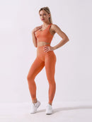 Ensemble Sport Maille Sans Couture Ensemble Sport helankezatrening.com : Legging Femme | Vêtements de Sport sa Orange