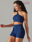 Ensemble Sport - Short et Soutien-Gorge Une Bretelle- Ultime-Legging Ensemble Sport helankezatrening.com sa Bleu royal