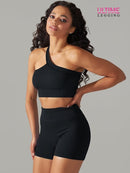 Ensemble Sport - Short et Soutien-Gorge Une Bretelle- Ultime-Legging Ensemble Sport helankezatrening.com sa Noir