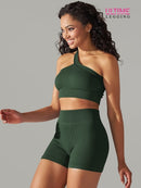 Ensemble Sport - Short et Soutien-Gorge Une Bretelle- Ultime-Legging Ensemble Sport helankezatrening.com sa Vert