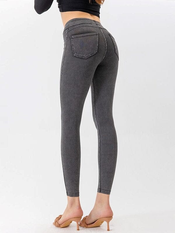 Jegging Gainant Taille Haute Jeggings helankezatrening.com XS Gris