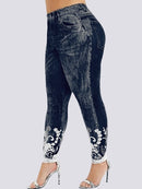 Jegging Grande Taille - Taille Haute Jeggings helankezatrening.com L Bleu foncé