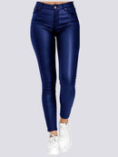 Jegging Simili Cuir Jeggings helankezatrening.com sa Bleu