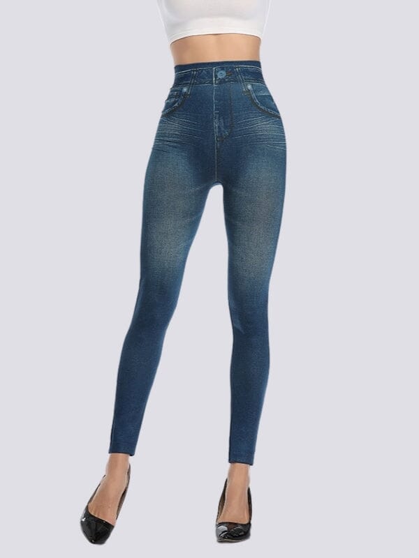 Jegging Slim Taille Haute Jeggings helankezatrening.com S/M Bleu