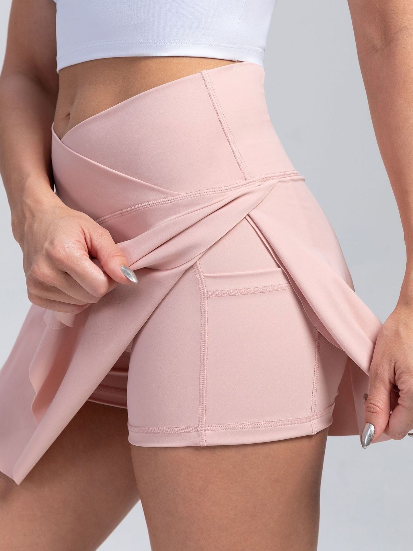 Jupe Short Sport Ultime-Legging sa Rose clair