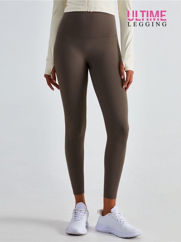 Legging Amincissant Anti-Cellulite Sport - Ultime-Legging Leggings helankezatrening.com sa Marron givré