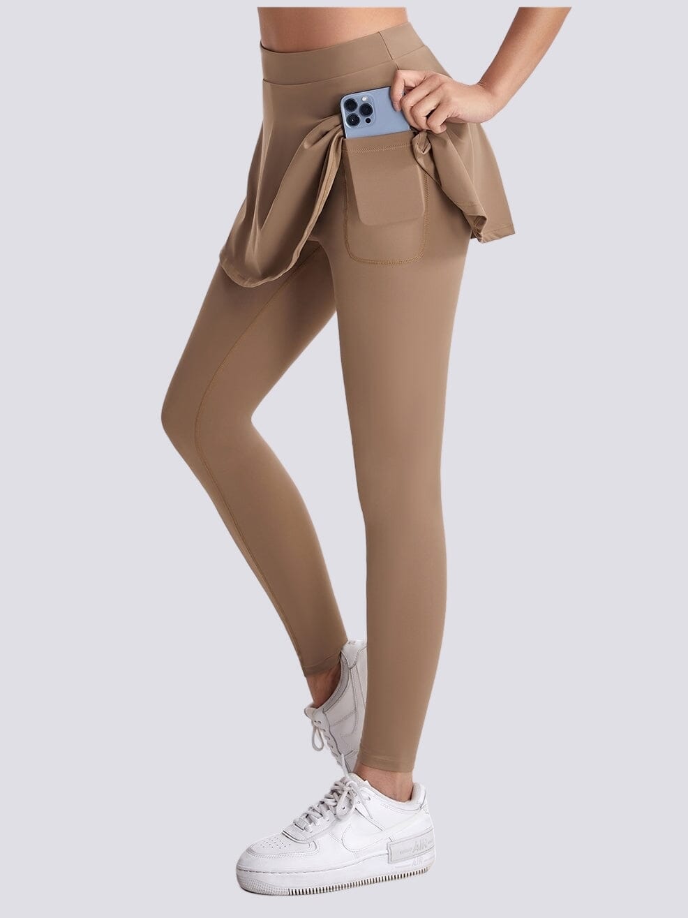 Legging avec Jupe Intégrée (Poche) Leggings Ultime-Legging sa Marron