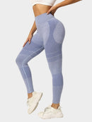 Legging Ceinture Large Sans Couture Sport Leggings helankezatrening.com sa Bleu