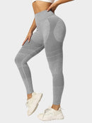 Legging Ceinture Large Sans Couture Sport Leggings helankezatrening.com sa Gris