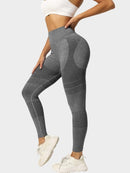 Legging Ceinture Large Sans Couture Sport Leggings helankezatrening.com sa Gris foncé