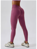 Legging Ceinture Vente Plat Push Up (Sans Couture) Leggings helankezatrening.com sa Violet