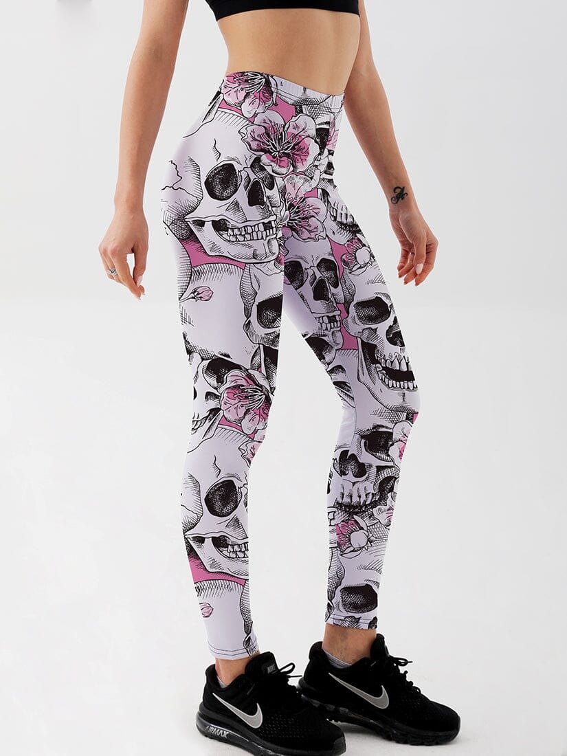 Legging Crânes et Fleurs Leggings helankezatrening.com sa