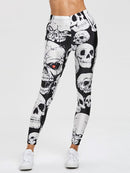 Legging Crânes Yeux Rouge Leggings helankezatrening.com sa