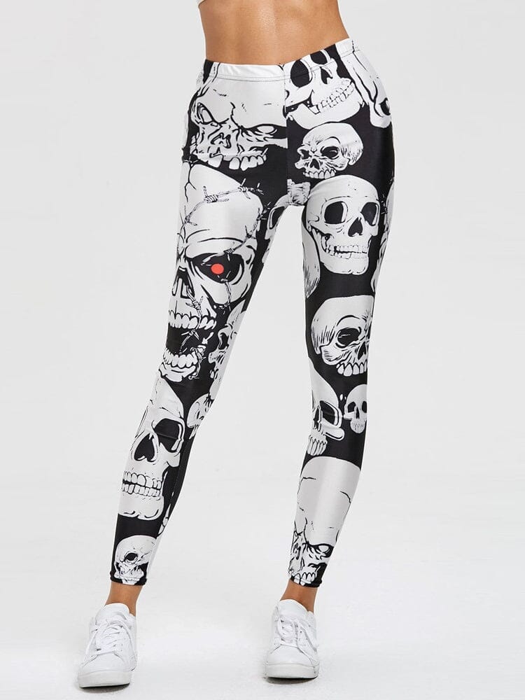 Legging Crânes Yeux Rouge Leggings helankezatrening.com sa