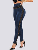 Legging Dentelle Taille Haute Leggings helankezatrening.com sa Bleu