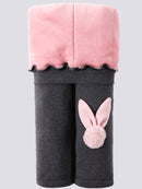 Legging Fille Polaire Chaud Leggings helankezatrening.com 85 - 95cm (2 - 3 ans) Gris (Lapin)